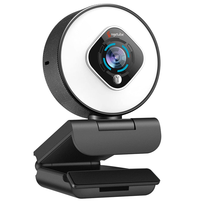 Streaming Webcam with Light - HD 1080P Autofocus Computer Camera with Microphone USB Camera with Digital Zoom for Xbox|PC|Desktop|Laptop|Gaming|Video Calling