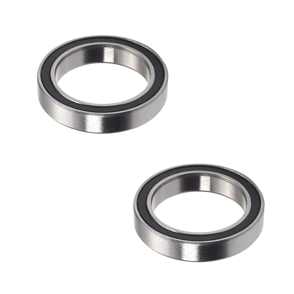 Bettomshin 2Pcs 6702-2RS Deep Groove Ball Bearing 15x21x4mm Double Sealed GCr15 P0 Z1 Deep Groove Rolling Bearings 2