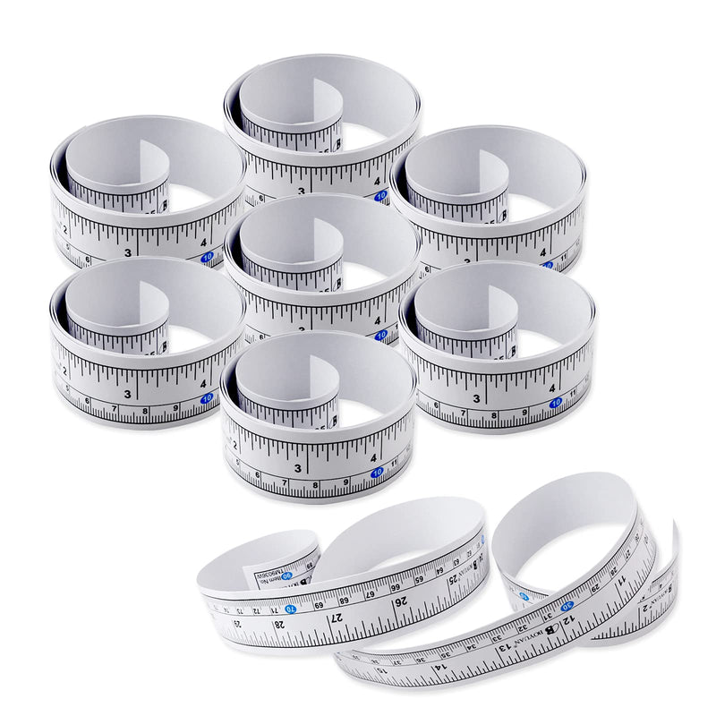CZWESTC 8 Pcs Self-Adhesive Tape Measure, Workbench Ruler Measuring Tape, Left to Right, 36 Inches 90 cm