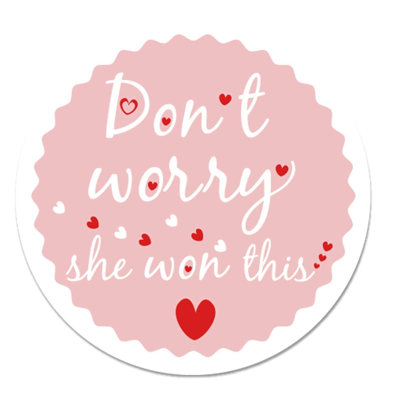 Don’t Worry She Won This Stickers 2 Inch Pink Mail Stickers Thank You Labels - Small Business Thank You Sticker Envelop Packaging Mailing Labels 500 PCS (Pinks, 2 inch) pinks