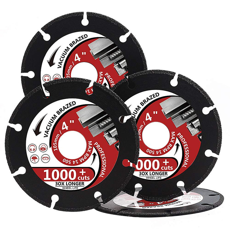 5Pcs/Lot 4" Diamond Metal Cutting Disc Diamond Cut off Wheel for Metal Rebar, Sheet Metal, Ductile Pipe, Angle Iron, Stainless Steel and Similar Materials (4-5pcs) 4-5pcs