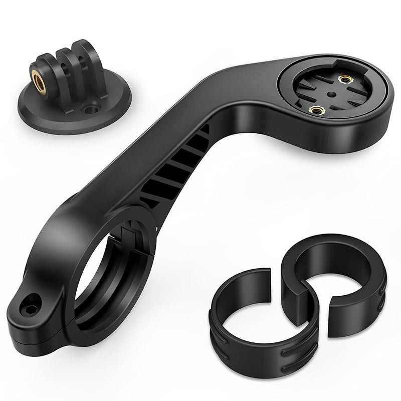TUSITA Out Front Mount Compatible with Garmin Edge GPS Bike Computer, XOSS G/G+, Varia RTL510 Radar - Cycling Handlebar 25.4mm 31.8mm Light Holder Camera Bracket - Extended Mount Road MTB Accessories gps mount