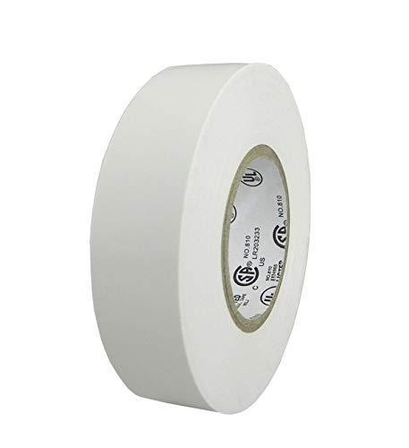 Electrical Tape 3/4" x 60' Pack of 2 Rolls, White, Non Flame Retardant