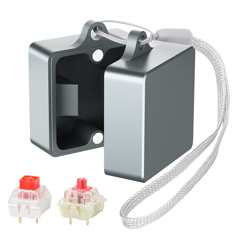 HONKID Switch Opener Aluminum Keyboard Switch Opener for Cherry MX Gateron Kailh Outemu and Panda Mechanical Switches with Metal Magnet (Grey) Grey
