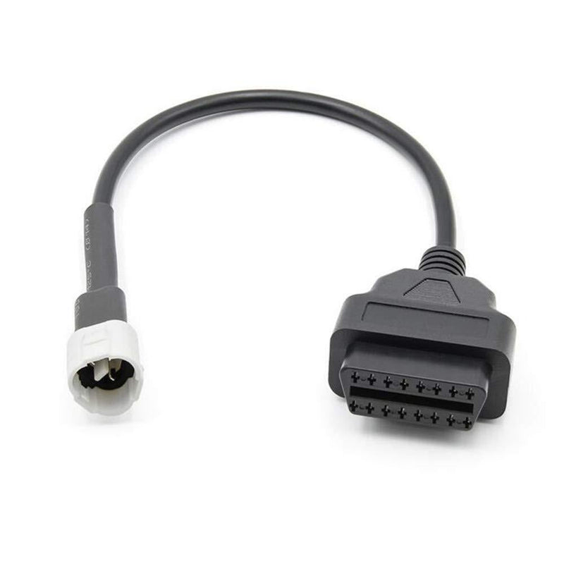 eMoto Solution Universal 3 Pin Diagnostic Cable Adapter to 16 Pin OBD2 Fault Code Scanner Motorcycle Cable Fit for Yamaha Motorbike