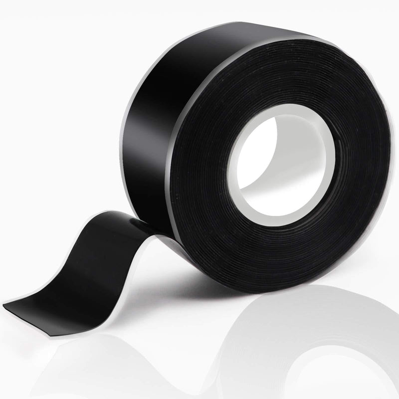 SENKEI Silicone Rubber Self Fusing Tape 1" x 10' Black Waterproof Thick Durable Self Fusing Silicone Tape for Air Hose Plumbing Repair, PVC Pipe Repair Hose Leak Seal Emergency Repairs Wire Insulation