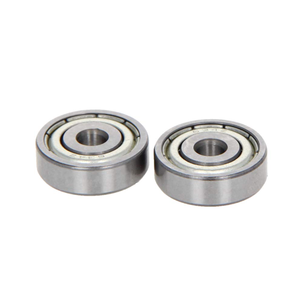 Bettomshin 2Pcs 634ZZ Deep Groove Ball Bearing, 4x16x5mm Low Speed Miniature Ball Bearing,Double Sided Metal Cover Bearings for Electric Motor, Wheels, Home Appliances, Garden Machinery 2