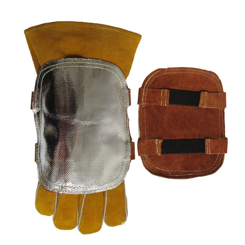 Split Cowhide Leather Heat Shield, Welding Gloves, Aluminized Back Welding Hand Pad