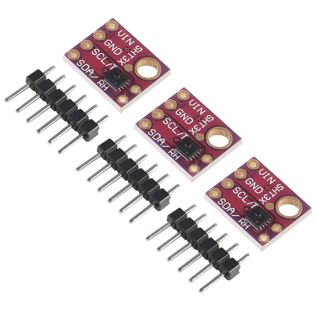 AITRIP 3pcs SHT31-D Temperature and Humidity Sensor Breakout Digital Output Temperature and Humidity Sensor Module IIC I2C Interface 3.3V GY-SHT31-D Compatible with Arduino Raspberry Pi