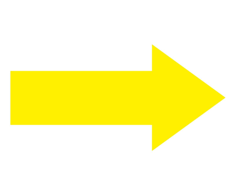 Arrow Sticker Directional Decals 12x6 Inch 24 Pack Marking Sign Removable Floor Arrows Stickers Adhesive Decal for Warehouse Event (Yellow) Yellow