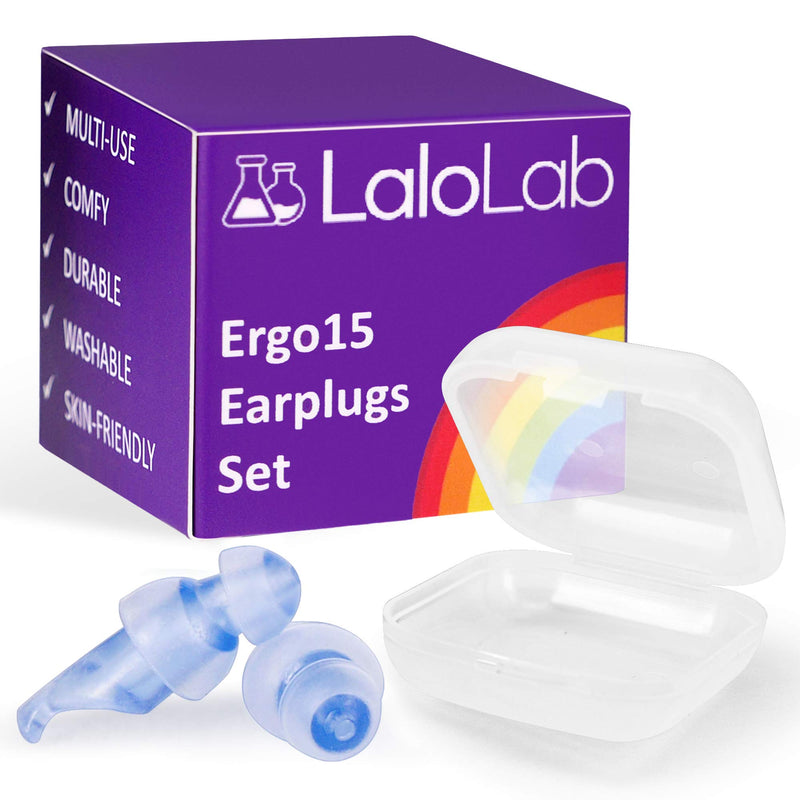 Ear Plugs for Sleeping by LaloLab | 1 Pair with Container | Comfortable Reusable Noise Reducing Earplugs for Sleep & Snoring, Travel, Work | Up to 28 dB NRR | Size Small