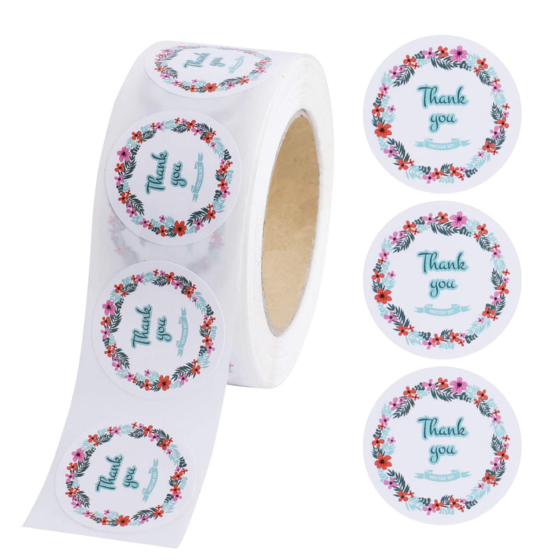 500 Pieces Thank You Stickers Labels,1 Inch Thack You Labels Roll for Supporting My Small Business ,Envelopes,Bubble Mailers ,Gift Bags Packaging,Bakeries, Handmade Goods 500 PCS Per Roll White 1