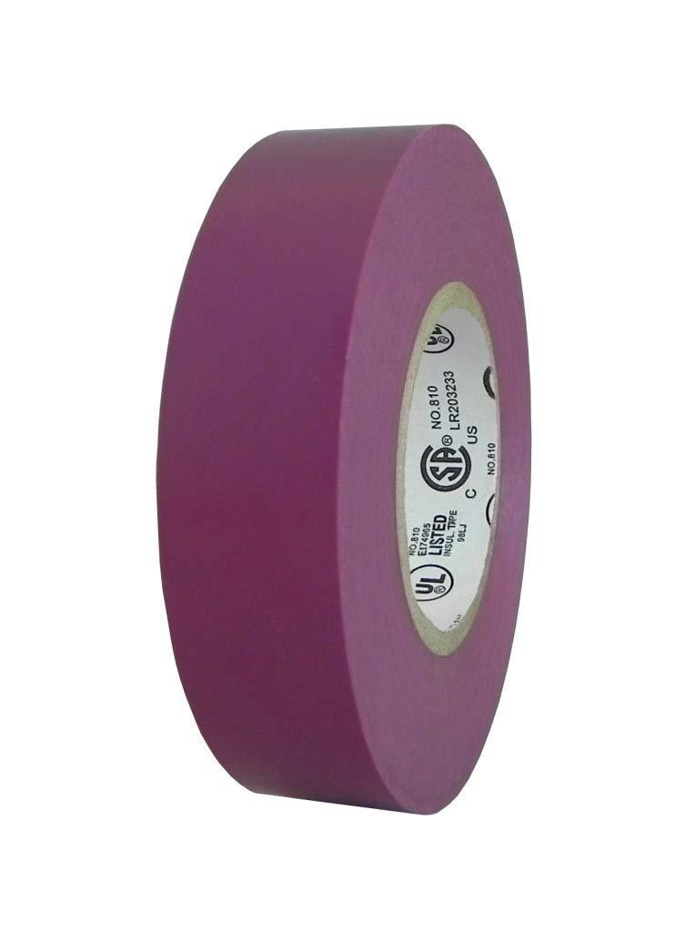 Professional Electrical Tape Electrical Tape UL/CSA Listed CORE. Utility Vinyl Rubber Adhesive Electrical Tape: 3/4" X 66' - Flame Retardant 1 ROLL Purple