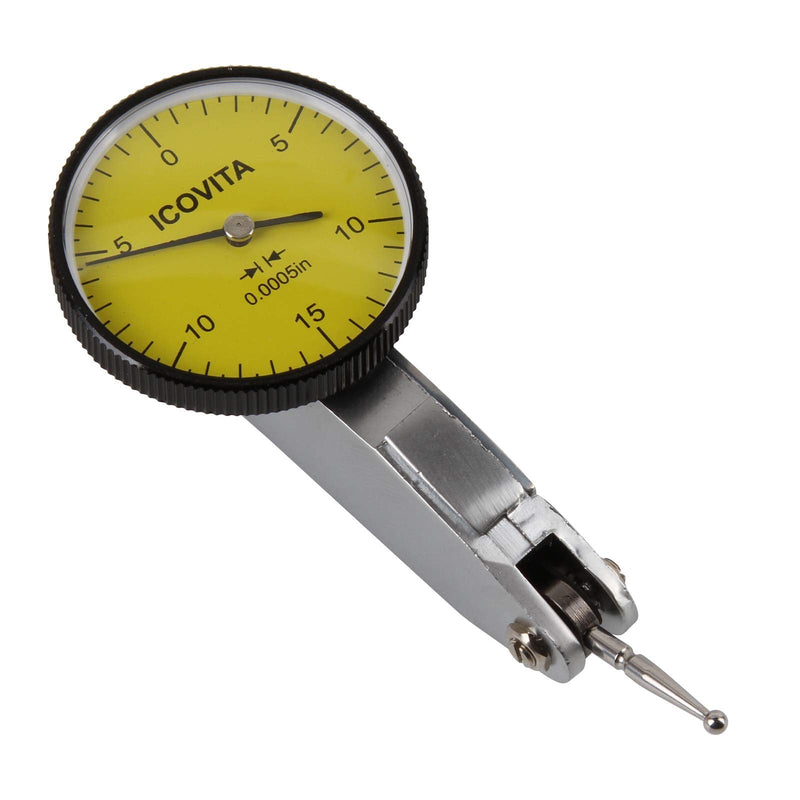 ICOVITA Dial Indicator Dial 0-15-0 Reading 0-0.03 " Gauge Range 0.0005" Graduation 1.25" Diameter