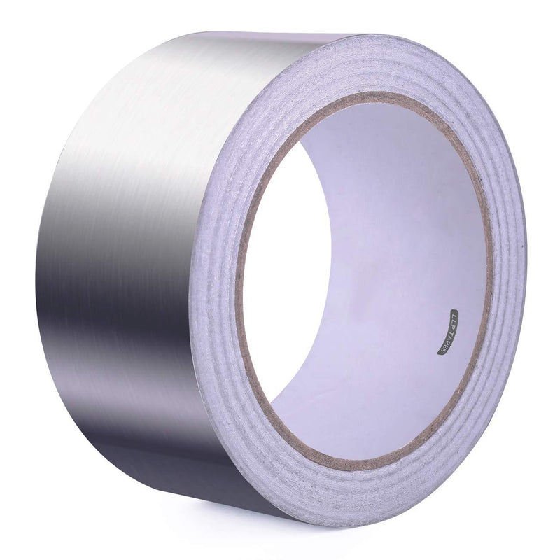 LLPT Aluminum Foil Tape 2 Inches x 50 Feet 5.9 Mil Extra Thick Strong Adhesive HVAC Sealing Hot Cold Air Duct Tape for Pipe Metal Repair (AF207) 2" x 50 Ft