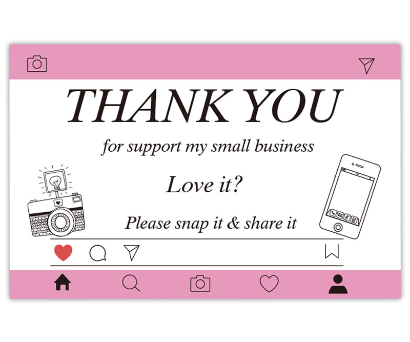 1.5 x 2.3 inch Thank You for Supporting My Small Business Camera Share It Stickers,Small Shop Packaging Review Reminder Labels for Online Business Merchandise Bags,Gift,Boxes,Cards,Envelopes 500pcs