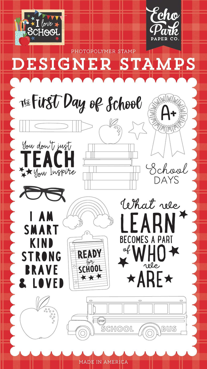 Echo Park Paper Company First Day of School Set Stamp
