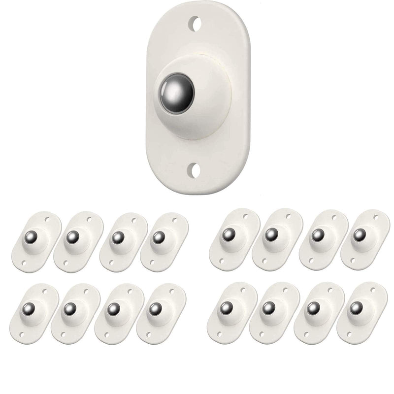 16 Pcs Mini Swivel Casters Wheels, Stainless Steel Self Adhesive,360 Degree Rotation Pulley, Universal Wheels at the Bottom of the Storage Box, Swivel Caster Wheels for Furniture Various Storage Boxes