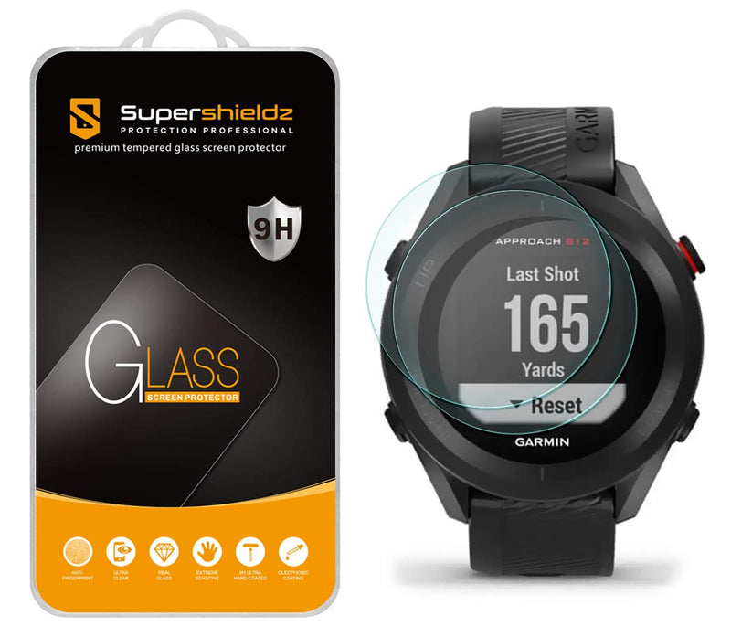 (2 Pack) Supershieldz Designed for Garmin Approach S12 Tempered Glass Screen Protector, Anti Scratch, Bubble Free