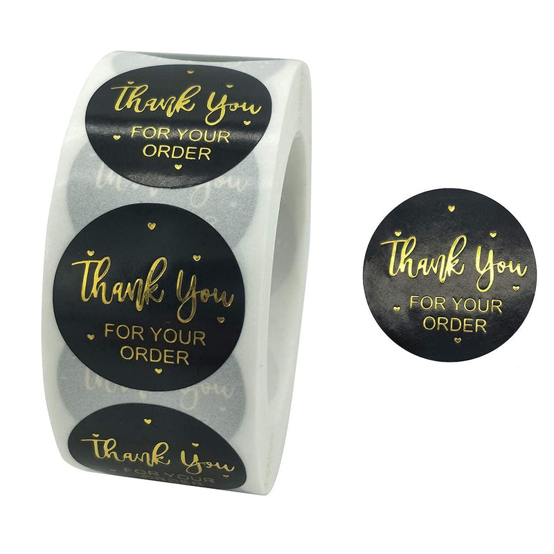 Thank You Stickers Roll, 500 Pcs Thank You for Your Order Stickers Labels for Baking Packaging,Envelope Seals, Small Business,White Stickers Tags for Wedding,Birthday,Party Gift Wrap Bag … (1 inch) 1 inch