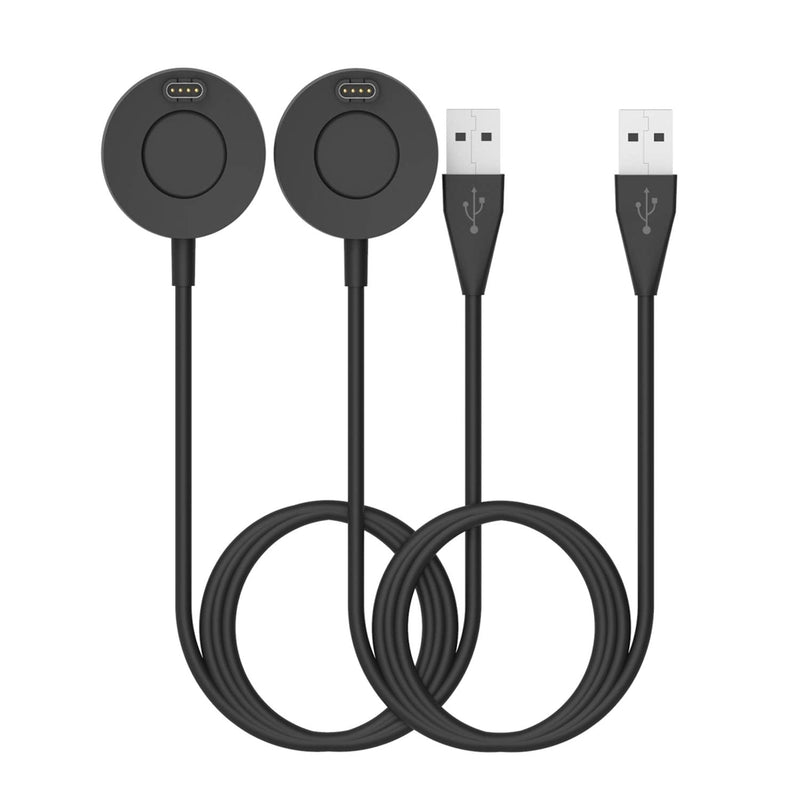 Charger Compatible with Garmin Approach S42/ Approach S12/ Approach S62 Replacement USB Charging Cable Date Sync Cord Adapter for Approach S42 Smartwatch Only (2Black) 2Black