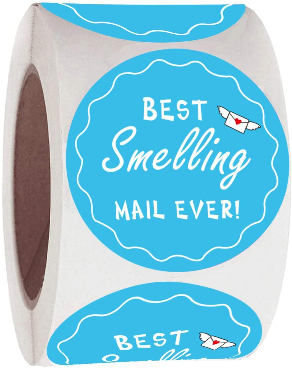 Best Smelling Mail Ever Sticker 1.5 Inch Happy Mail Appreciation Labels - 500Pcs Happy Mail Sickers for Envelopes,Small Business,Supplies Boutique Supplies and Shipping Package (Blue, 1.5 Inch) Blue