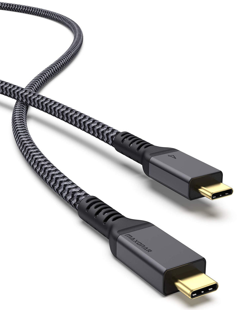 USB4 Compatible with Thunderbolt 4 Cable 4Ft, Maxonar 40Gbps Cable with 100W Charging and 8K@30Hz 5K@60Hz or Dual 4K Video Compatible with Thunderbolt 4, USB4, Thunderbolt 3, USB-C (Certified) 1.2 Meters