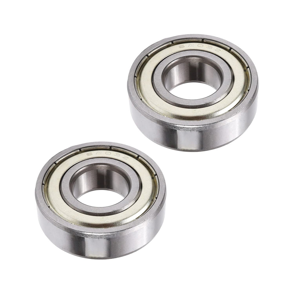 Bettomshin 2Pcs 6203ZZ Deep Groove Ball Bearings, 17x40x12mm GCr15 Double Rubber Sealed Fit for Skateboard and 3D Print Projects P0 Z2 6203 ZZ 2