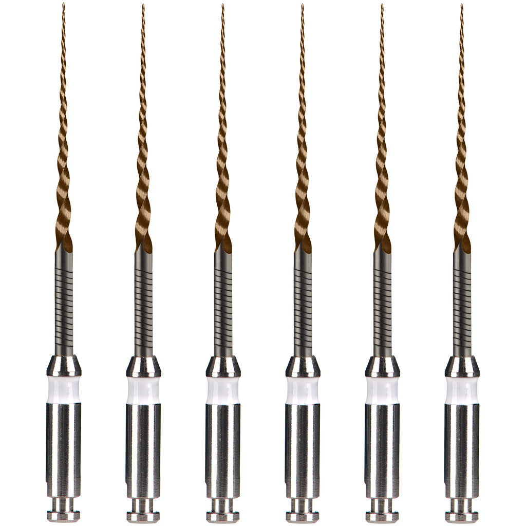 Denflex Flexible Heated Spring Endo Rotary 23mm Files, Root Canal Expansion Tool, NITI Endodontics handpiece Drill 6pcs (#15-Heated Finish) #15-Heated finish