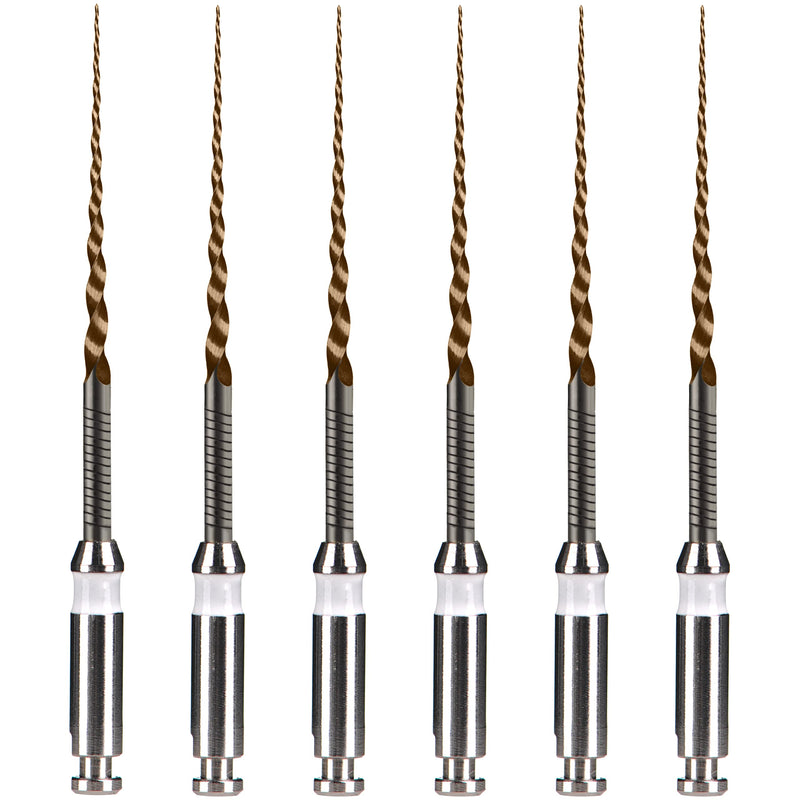 Denflex Flexible Heated Spring Endo Rotary 23mm Files, Root Canal Expansion Tool, NITI Endodontics handpiece Drill 6pcs (#15-Heated Finish) #15-Heated finish