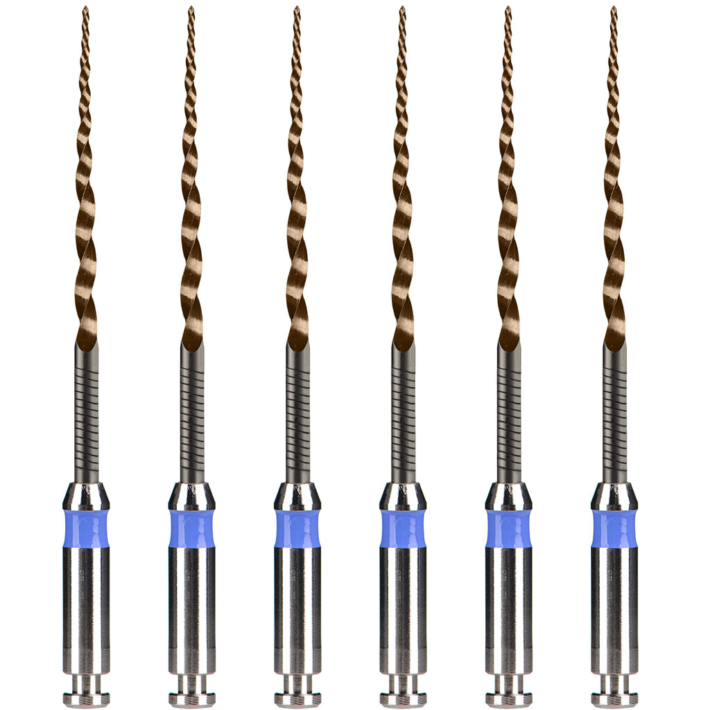 Denflex Flexible Heated Spring Endo Rotary 23mm Files, Root Canal Expansion Tool, NITI Endodontics handpiece Drill 6pcs (#30-Heated Finish) #30-Heated finish