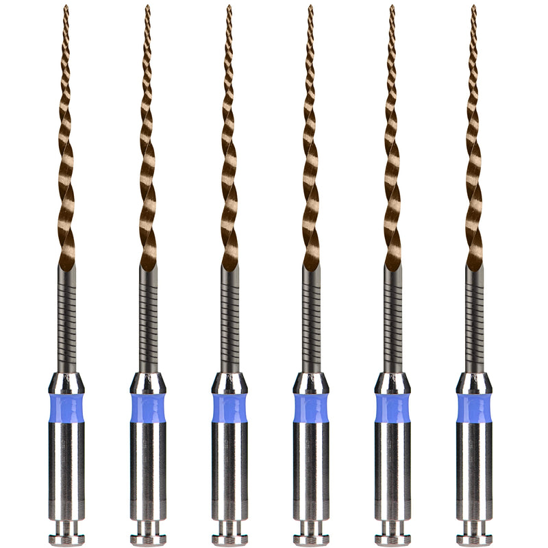 Denflex Flexible Heated Spring Endo Rotary 23mm Files, Root Canal Expansion Tool, NITI Endodontics handpiece Drill 6pcs (#30-Heated Finish) #30-Heated finish