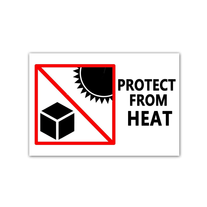 Protect from Heat Caution Labels,Shipping Warning Stickers for Package Boxes,2x3 Inch 300 Pcs Per Roll