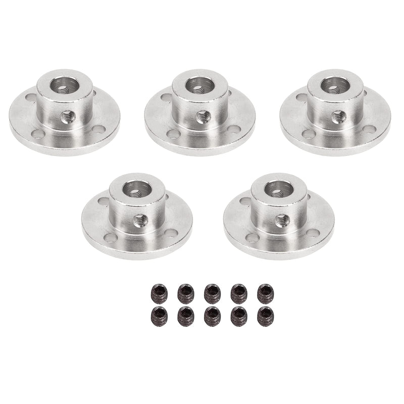 5Pack Vgoohobby Flange Shaft Coupling Connector,Rigid Guide Shaft Support Coupler Shaft Axis Joint for DIY RC Model Motors (8mm) 8mm