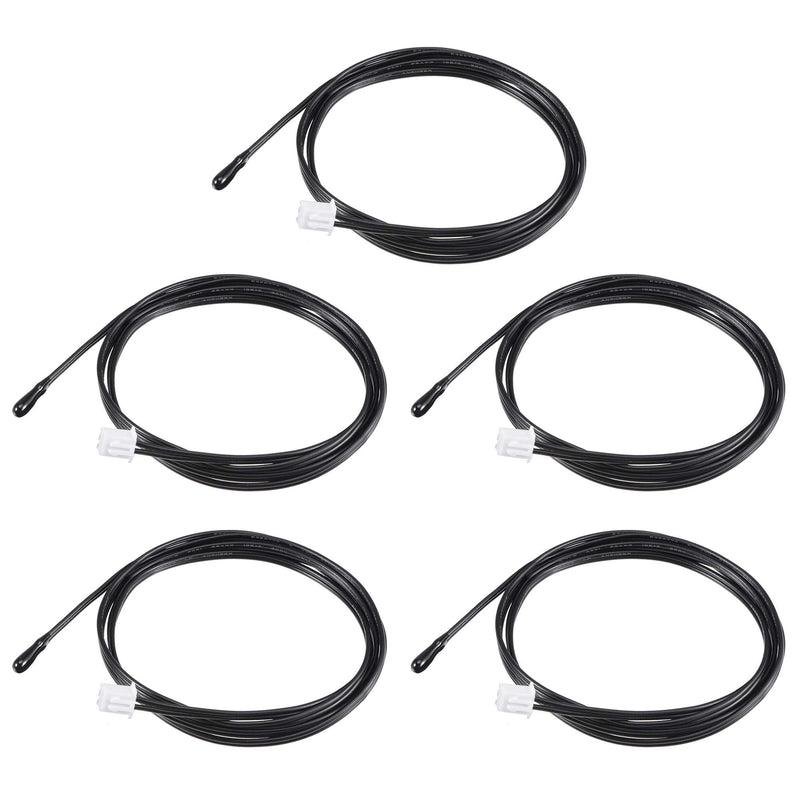 uxcell 5pcs 10K NTC Temperature Sensor Probe 3.3ft Digital Thermometer Extension Cable