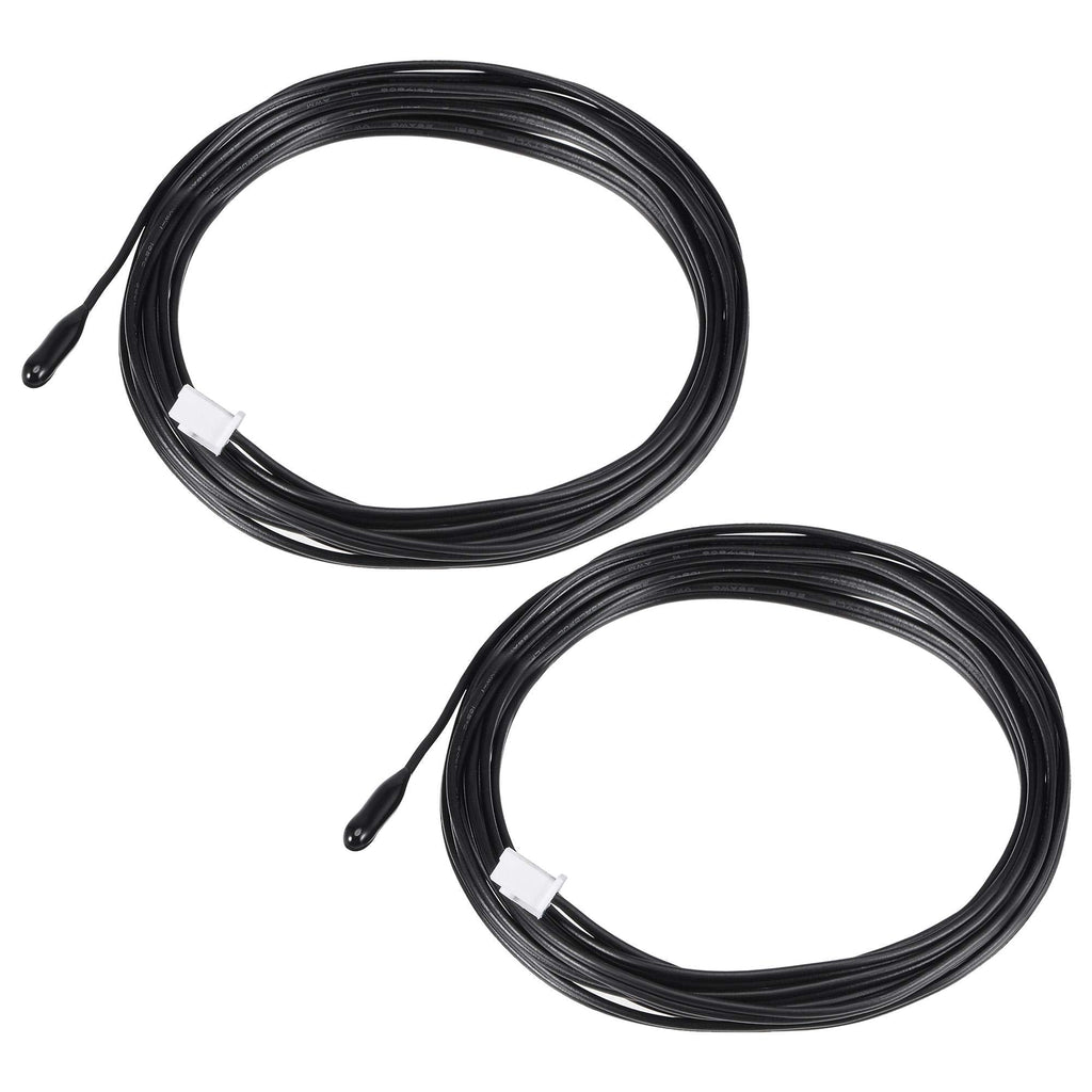 uxcell 2pcs 50K NTC Temperature Sensor Probe 6.6ft Digital Thermometer Extension Cable