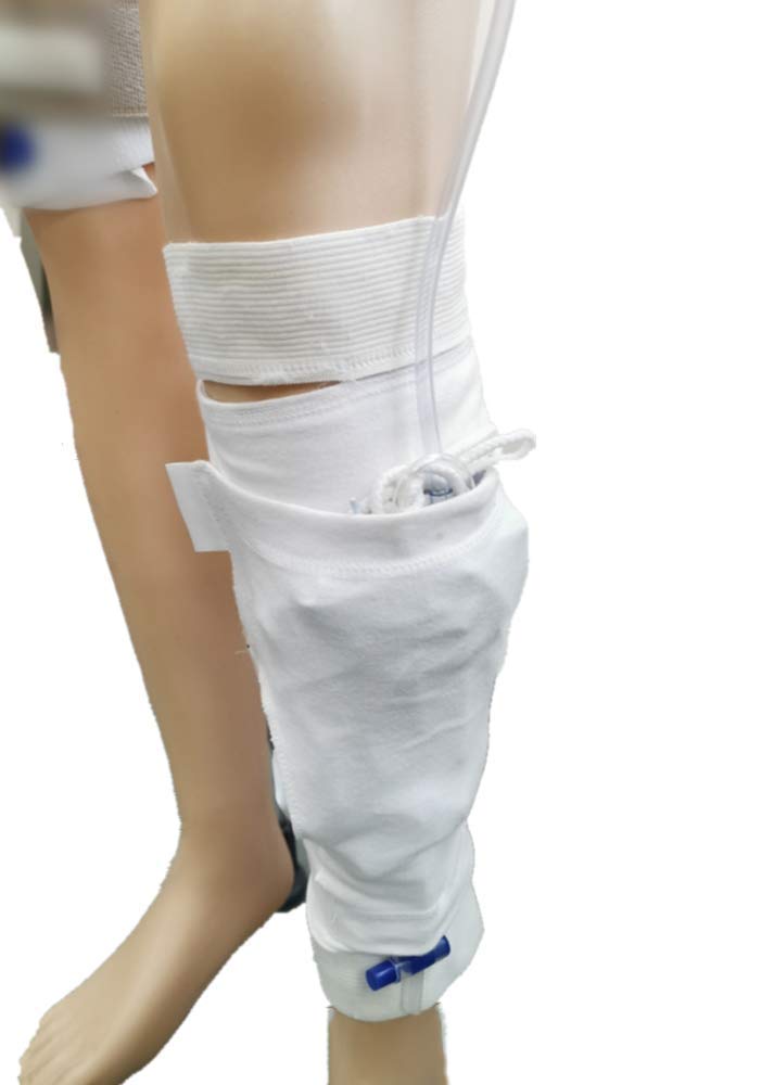 Collection Leg Bag Sleeve - Catheter Urine Drainage Bags Calf Holder Strap for Incontinence (S)