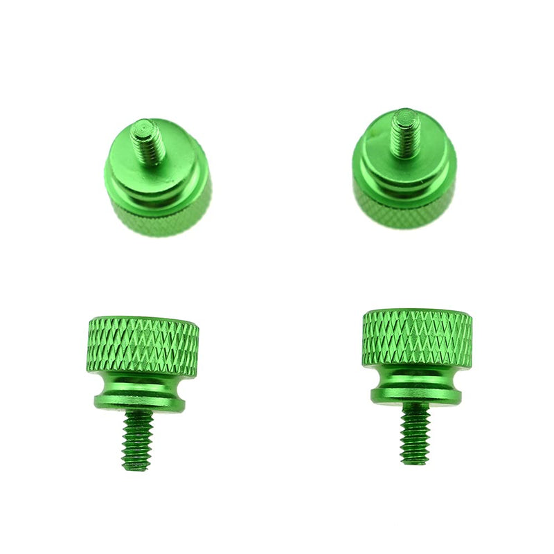 Hahiyo Anodized Aluminum Thumbscrews 6#-32 Thread Size Large Knurled Head Cage Mounts Hand Tighten Easy to Grip and Turn Not Damage Inside Sturdy for Computer Case PCI Slot Motherboard Green 10pcs 6#-32-Green-10Pieces