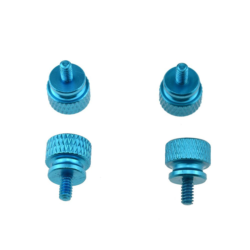 Hahiyo Anodized Aluminum Thumbscrews 6#-32 Thread Size Large Knurled Head Cage Mounts Hand Tighten Easy to Grip and Turn Not Damage Inside Sturdy for Computer Case PCI Slot Motherboard Blue 10pcs 6#-32-Blue-10Pieces