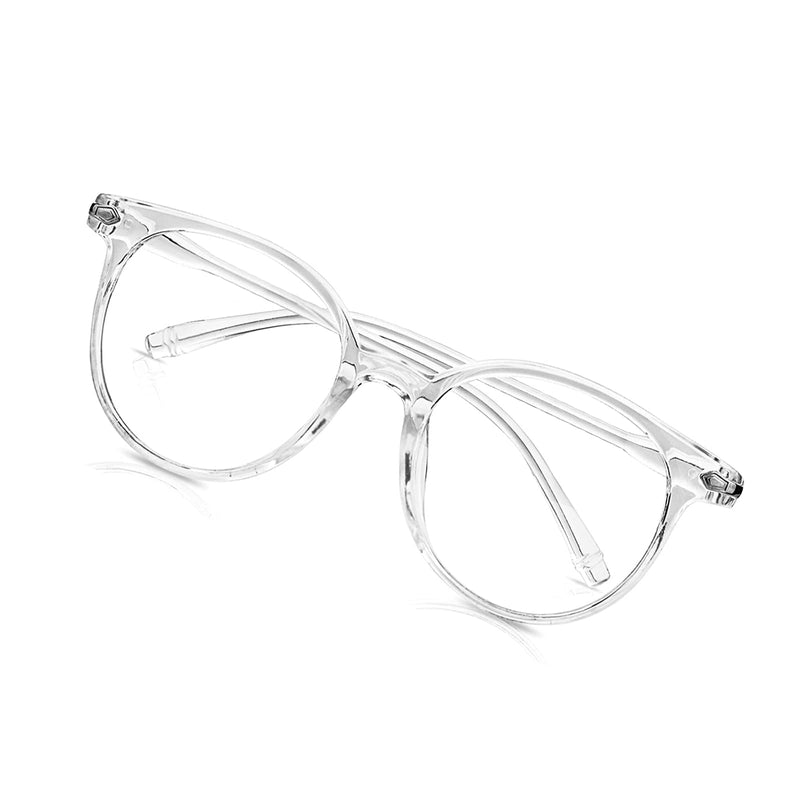 Craebuer Blue Blockers Glasses for Women Men, Retro Round Blue light Blocking Reading Eyeglasses with Lightweight Frame, Anti Eyestrain UV Glare Filter Eyewear
