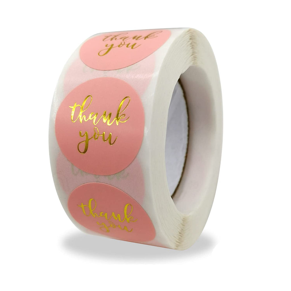 1.5 inch Thank You Stickers Roll,Thank You for Supporting My Small Business Sticker ,Holiday,Wedding Party Giveaways Cards,Flower Bouquets,Gift Wrap and Mailers Thank You Labels,500 Labels Per Roll