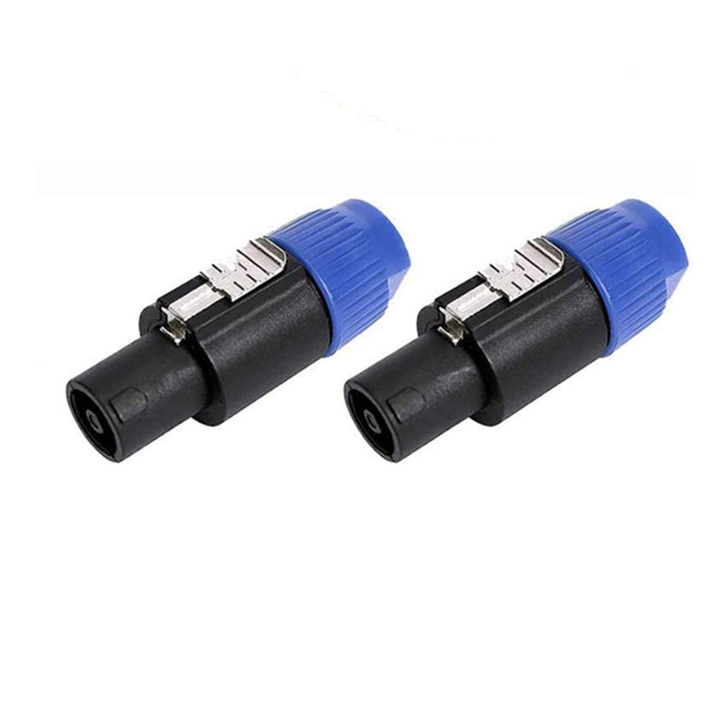 bnafes NL4FC speakon Cable Amplifier Connector, Audio Speaker Plug Twist Lock 4 Pole Speaker Plug Compatible with Neutrik Speakon NL4FC, NL4FX, NLT4X, NL2FC - 2 PCS