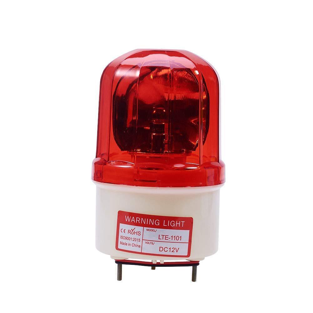 Bettomshin LTE1101 LED Warning Light Bulb Flashing Industrial Signal Tower Lamp DC 12V Red 1pcs LTE1101 12V Red