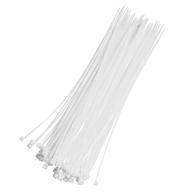Zip Ties 8 Inch White 100 Pack Nylon Cable Ties Self Locking Tie Straps Heavy Duty 0.1x8 inch