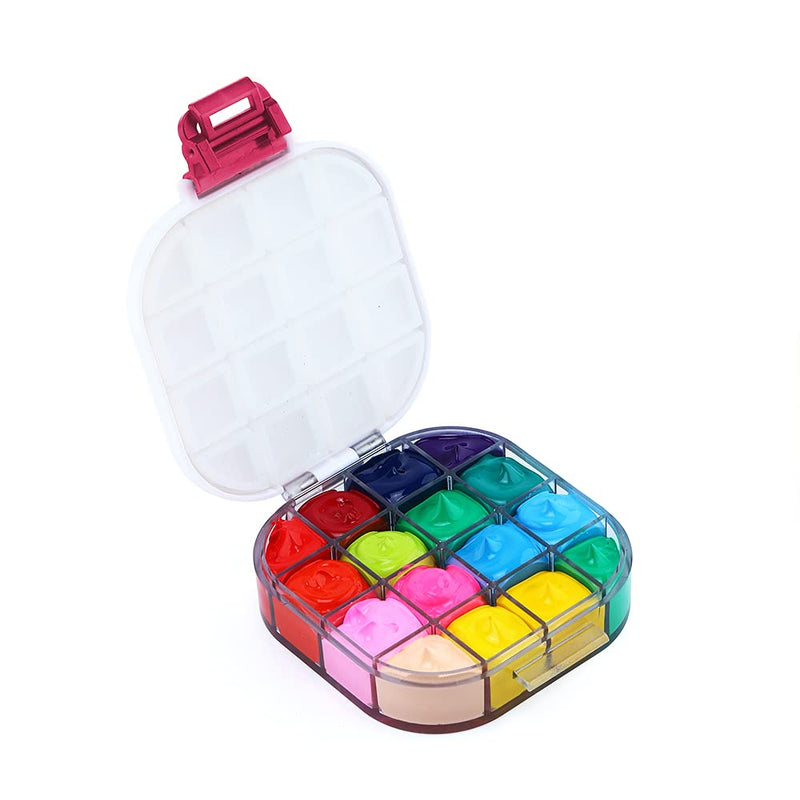 Transon Airtight Paint Storage Palette Box 16 Wells Fuchsia Color Pink
