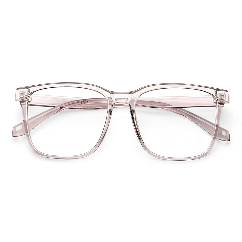 Blue Light Blocking Glasses Overseized Square Computer Glasses Anti Blue Light for Women Men Light Purple