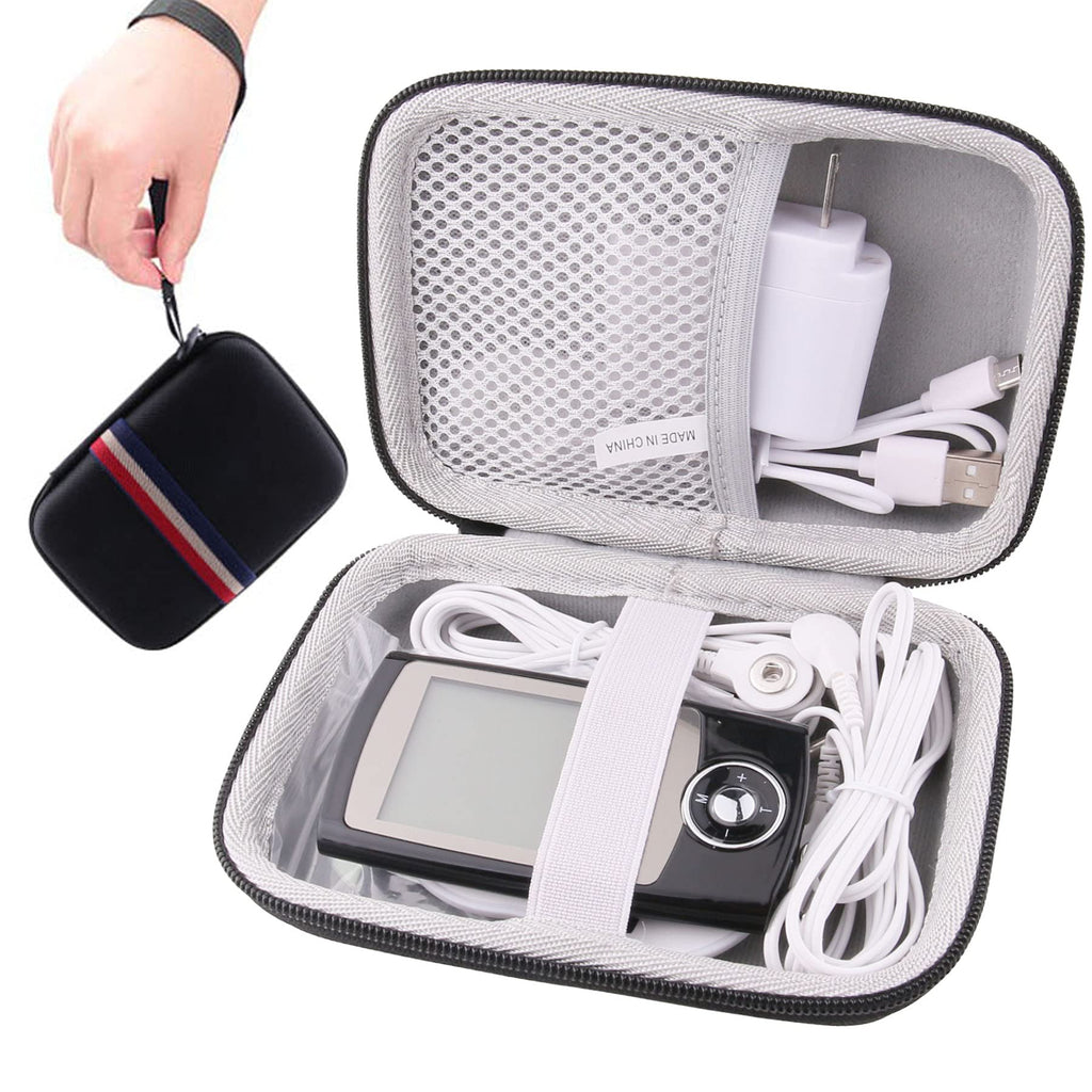 JINMEI Hard EVA Dedicated Case for TechCare Massager Tens Unit Plus Electronic Pulse Massager Machine Carrying Case