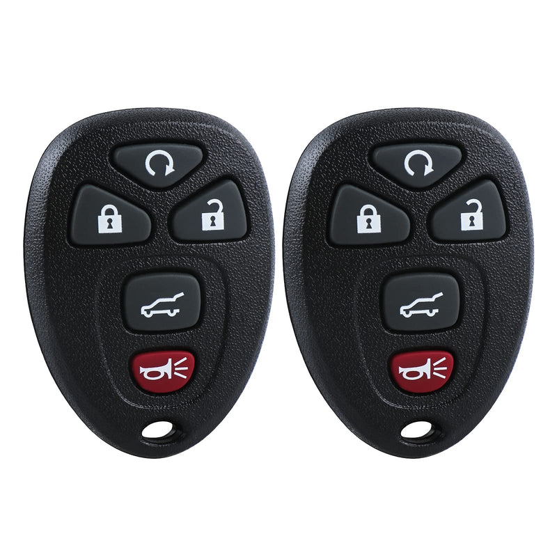 Remote Key Fob Control Replacement for 07-2016 GMC Acadia Yukon,07-2014 Chevy Tahoe Suburban Cadillac Escalade,09-2017 Chevrolet Traverse Buick Enclave(OUC60270, OUC60221) 5btn 2 Pack 5-btn x2