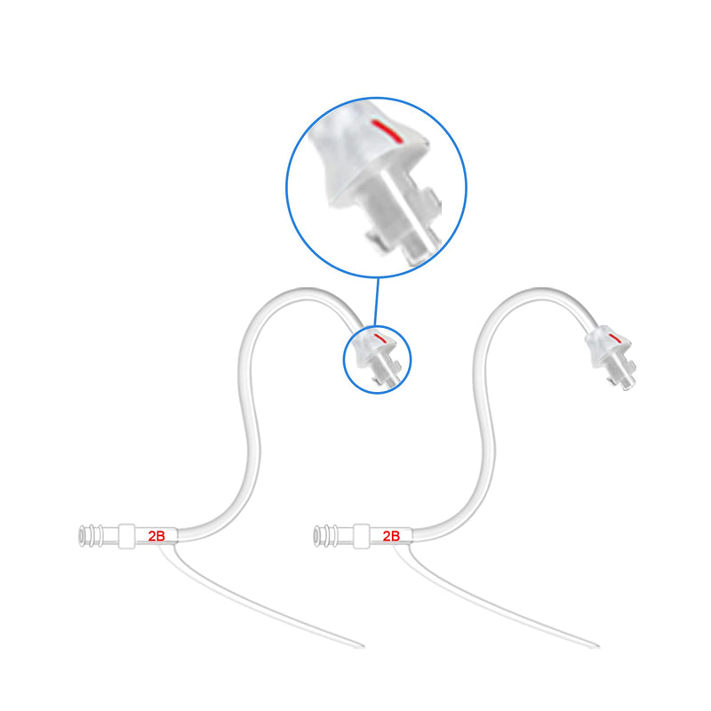 Banglijian Hearing Amplifier Replacement Slim Sound Tubes for BLJ-707 (Red-Right Ear) Red