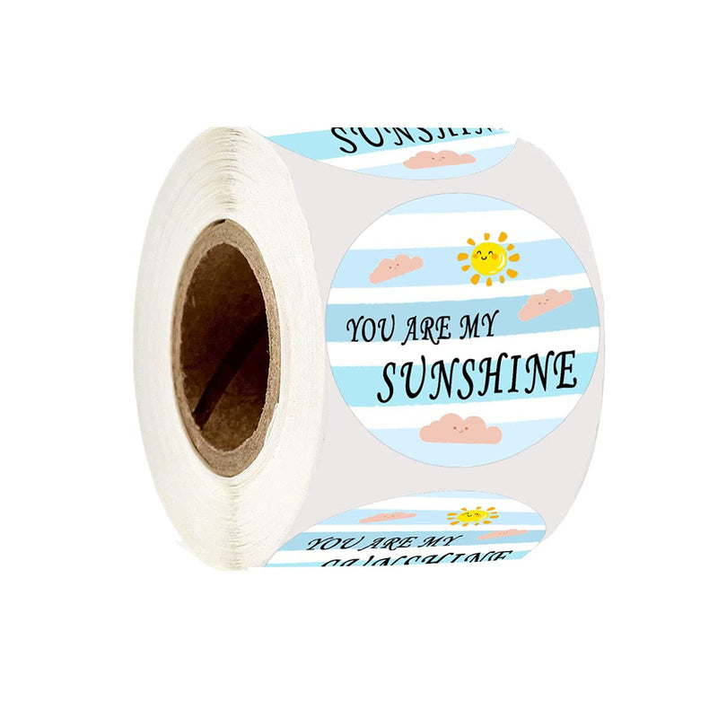 YOUOK Thank You Stickers,1.5INCH You are My Sunshine Sticker Labels for Baby Shower Favors,Birthday Party,Small Businesses Packaging(500PCS/ROLL)